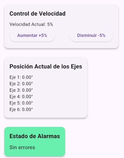 Interfaz de Control: Velocidad y Posición de Error